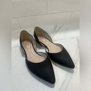 Life Stride Pointed Toe Professional Black Flats | Size 9